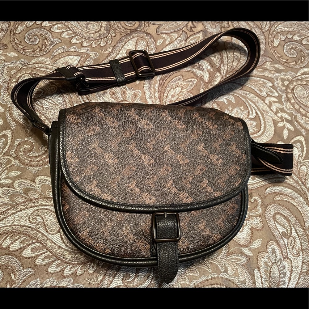 Coach Hitch Coated Canvas Crossbody (Truffle)